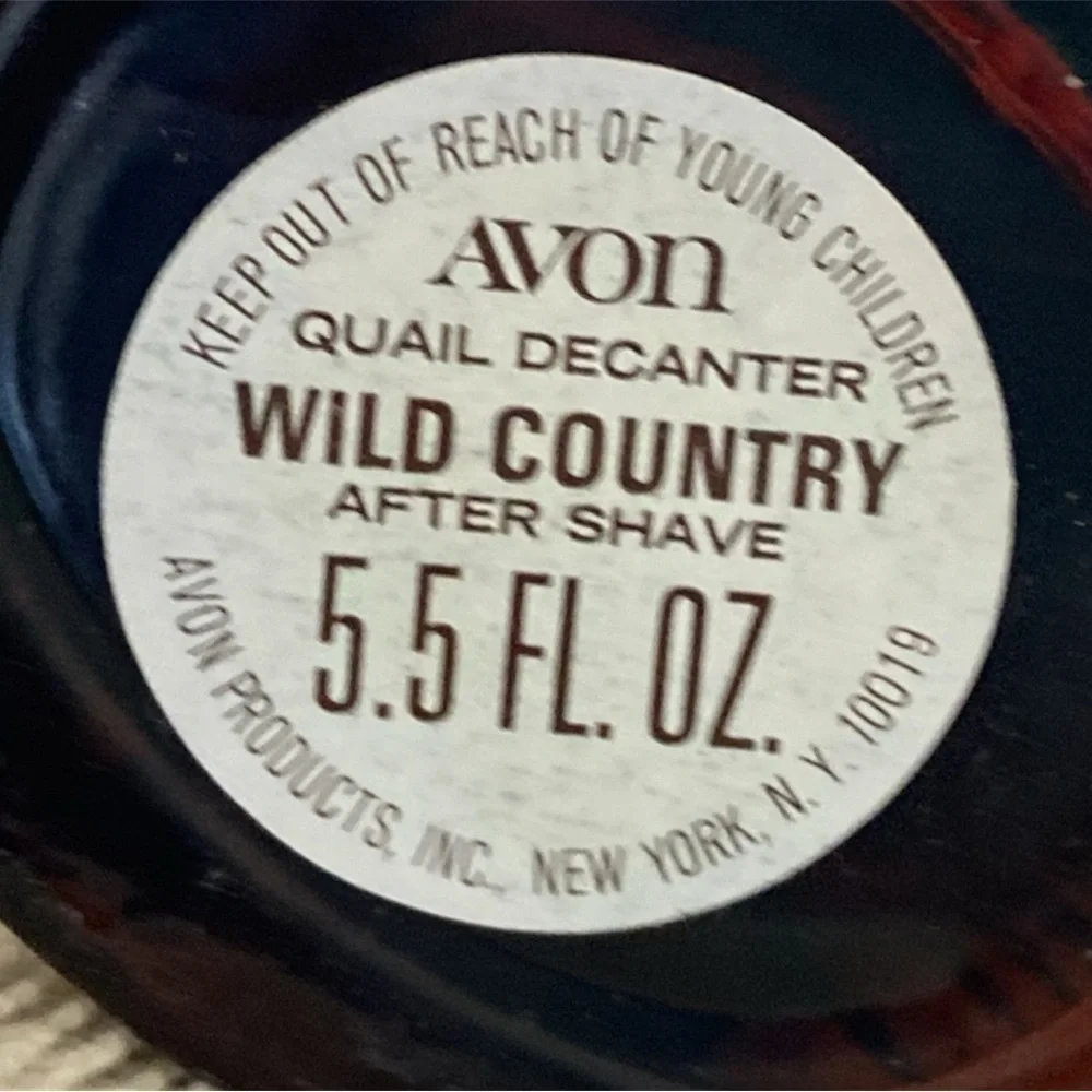 Vintage AVON Quail Decanter Wild Country Men Aftershave Original Box Full 1970s